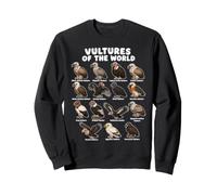 Vultures Of The World Raptor Species Bird Watching Chart Sweatshirt