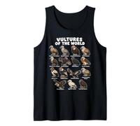 Vultures of The World Raptor Species Bird Watching Chart Tank Top