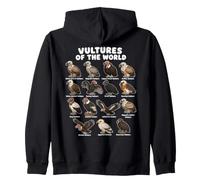 Vultures Of The World Raptor Species Bird Watching Chart Zip Hoodie