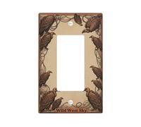 Vultures Single Rocker Light Switch Cover, Rustic Vintage Rope Desert None Brown Plastic Standard Size Switch Plate Decorative for Living Room Bedroom Home Office Decor