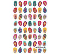 Vulva Design Notebook ⎮ Vagina Pattern Notebook ⎮ Body Positive Gift ⎮ Feminist Notebook ⎮ LGBTQ Notebook ⎮ Colourful Vulva Notes⎮ Journal, A5 Notebook, Lined Notebook, Planner Notebook