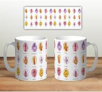 Vulva Mug for Vagina Fans,Vulva Descriptions Mug,Vagina Print Mug,Feminist Print Mug, Pussy, Vulvae,Vagina Art, Body Positive, Funny Coffee Mug, Vulva Gift, Vulva for her, 3 Feminist Mug