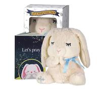 VUNCESSIN Christening Gifts for Boys, Baby Dedication, Christening Gifts for Boys, Christening Gift Set Includes 7" Plush Bunny and Let's Pray Book in Keepsake Box
