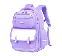Vuncio School Backpack Kids Girls Boys Large Capacity Lightweight Childrens Secondary Primary Middle School Bags Students Cute Fashion Book Bags (Purple, One Size)