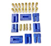 VUNIVERSUM 10x Pair (20 Pieces) Original Premium EC5 5.0 mm Gold Contact Plug + Female High Current Reverse Polarity Proof Gold Plug for Lipo Battery RC 90A Mr. Stecker Model Making