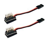 VUNIVERSUM 2 x Servo Cable Splitter 5 Way 5-in-1 Splitter Lead 1 x Female to 5 x Male HUB Adapter Cable Splitter for Multicopter LED ESC Quad Copter Drone Model Making