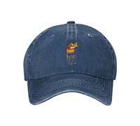 VunKo Frog Lazy Vintage Distressed Adjustable Washed Denim Low Profile Mens Dad Trucker Hat Baseball Ball Cap for Men, Navy, One size