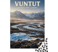 Vuntut National Park, Canada Landscape 1000 Piece Jigsaw Puzzle, Peaceful Valley Travel Art, 1000 Pieces for Adults, Family Night Game for Puzzle Lovers, Adult Puzzle, 70x50cm/1000pcs