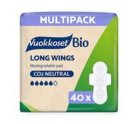 Vuokkoset Eco Long Wings Sanitary Towel, Thin 11.2 Inch, 40 pcs