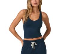 Vuori - Lightweight Stretch Hiking Tank Top - Halo Performance Crop Tank 2.0 W Blue Coast Heather for Women - Size S Blue S