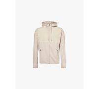 Vuori Mens Toast Heather Sunday Element Logo-print Relaxed-fit Stretch-recycled-polyester Jacket M