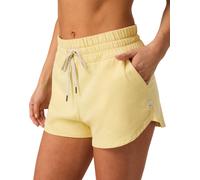 Vuori - Short stretch évacuation d'humidité - Halo Performance Short 2.0 W Lemon Snap Heather for Women in Recycled Polyester - Size S - Yellow Yellow S