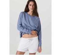 Vuori Women's Long Sleeve Halo Crew - Blue Heron Heather - Size: Small
