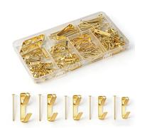 Vurixfo 188 Pcs Heavy Duty Picture Hanging Kit, Assorted Picture Hanger Set Pictures Frame Hook with Nails and Box for Hard Walls Hanging Photos Mirrors Paintings, Loading Capacity 4/9/13/22/45kg