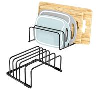 Vurixfo 2 Pcs Chopping Board Holder, 5 Slots Cutting Board Rack Stand