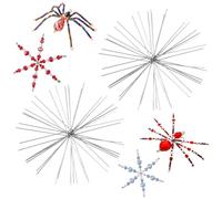 Vurixfo 24 Pcs Christmas Snowflake Wire, 3 Sizes Snowflake Ornament Wires Metal Wire Snowflakes Forms Xmas Snowflake Decor for Making Party Beading Decorations DIY Crafts Supplies, 3.7/4.5/5.9''