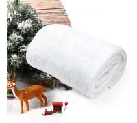Vurixfo 31’’x9.8ft Christmas Fake Snow Blanket, Artificial Snow Roll Fluffy Outdoor Snows Blankets White Snow Carpet Snow Mat for Christmas Village Hampers Xmas Tree Decoration (80x300cm)