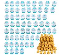 Vurixfo 62 Pcs Alphabet Cookie Cutter, Fondant Letter Cutters Plastic Letters Cutters Number Stamps Letter and Number Cutters for Fondant Icing Cake Decorating, DIY Baking Tools(A-Z, a-z, 0-9)