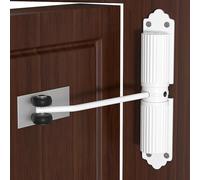 Vurlexat Automatic Door Closer, Zinc Alloy Safety Spring Door Closer 20-60kg Closing Door Hinge, Adjustable Door Spring Closer for Commercial & Home Use with Screws(White)