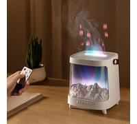 Vurlexat Essential Oil Diffuser with Aurora Effect, 200ml Ultrasonic Aromatherapy Cool Mist Essential Oil Diffuser with Remote Control, Aroma Diffuser Waterless Auto-Off for Home Bedroom Office(White)
