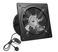 Vurlexat Kitchen Exhaust Fan with UK-Plug, 6Inch/150mm Extractor Fan with Switch, Heavy Duty Metal 600m³/h Bathroom Exhaust Ventilation Fans for Window Wall Ceiling Mount(Black, 150mm)