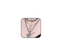 vurotry Guitar Necklace Guitar Pick Necklace Retro Punk Star Rock Guitar Layered Necklace for Women Jewelry, L, Metal, No Gemstone