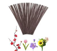 VURYAPI Pack of 100 Floristry Wire, Wire for Crafts, Flower Wire, Stem Wire, Flower Wire, Fondant Wire, 14 Inches, Flower Wire, Green Plug-In Wire, 40 cm (Brown