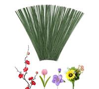 VURYAPI Pack of 100 Floristry Wire, Wire for Crafts, Flower Wire, Stem Wire, Flower Wire, Fondant Wire, 14 Inches, Flower Wire, Green Plug-In Wire, 40 cm (Dark Green