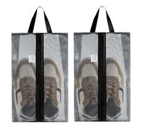 VUSIGN 2 Pack Large Shoe Bags for Travel, Clear Water Resistant Boot Bags with Zipper, Lightweight Shoe Storage Bags for Walking Boots, Golf Shoes, Rugby Boots