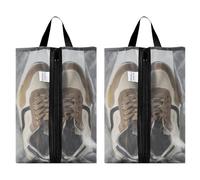 VUSIGN 2 Pack Shoe Bags for Travel, Clear Water Resistant Shoe Storage Bags with Zipper, Lightweight Travel Shoe Bags for Trainers, Gym Shoes, Packing Organiser, Regular Size