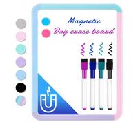 VUSIGN Small White Board Dry Erase,22 x 28 cm Magnetic Dry Erase Board, Mini Whiteboard with Markers for Kids, Students, Fridge, Wall, Locker