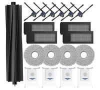 VUSZR 19 Piece Accessory Kit for Ecovacs Deebot X2 Omni/X2/X2 Pro, Includes Rubber Main Brush, HEPA Filter, 3L Vacuum Bag, Microfibre Wipes