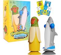 Vutlace Tralalero Shark Shimpanzinni Bananini, Italian Brainrot Flip Challenge Game, Banana Monkey vs Shark Flipping-Fun Party Game for Families & Christmas, Includes Bonus Cards