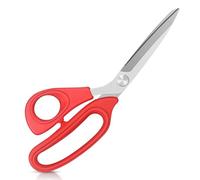 Vutyvve Left Handed Fabric Scissors for Cutting Fabric, Clothing, Textiles, Leather, 22cm Tailor's Scissors, Red