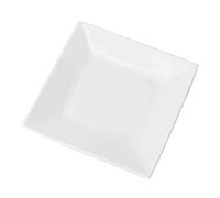 Vuulian White Porcelain Dinner Plate Elegant Square Plates for Parties Ceramic Dessert Plate for Breakfast Afternoon Tea