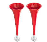 Vuvuzelas Soccer Horn Collapsible Blow Horns Noise Maker Loud Sound Sports Horn Noisemaker for Sporting Events School Graduation Games Party Supplies Favors Accessories (Red 2PCS)