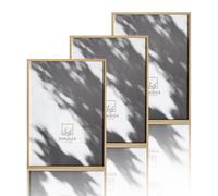 VUVUZULA Oak Wooden Picture Frame, Set of 3, 50 x 70 cm, Matt Beige, Modern Style
