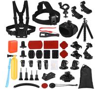 Vuxava 61-in-1 Action Cam Accessory Set - Compatible with GoPro Hero 12/11/10/9/8, DJI Osmo, AKASO EK7000, APEMAN, SJCAM, Cooau, Insta360, Xiaomi Yi - Comprehensive Accessories for Action Cameras with