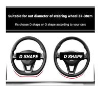 VUXEEKDR Car Steering Wheel Cover, for Fiat Fullback 2016-2019 Breathable Anti-slip Steering Wheel Protective Cover Cover Steering Wheel Covers Accessories,D-O