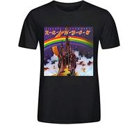 VUXKCY Rainbow Ritchie Blackmores Rainbow T Shirts for Mens Funny Round Neck
