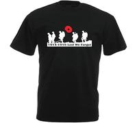 VUXKCY Remembrance Day Lest WE Forget Military Army war Poppy Mens Ladies Top T Shirt Black
