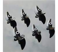 Vuzmode 10pcs RC Boat 2 Blade Propellers High Strength PC Semi Immersion Paddle Shaft Hole 3/4mm Props For DIY Ship Dia 30/32/34/36/38mm Boat Propeller Metal(Dia 36mm)
