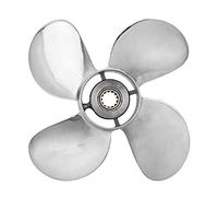 Vuzmode 11 5/8x12in RH Boat Outboard Propeller 4 Blades Stainless Steel, for Yamaha, 25-60HP Outboard Engine Boat Propeller