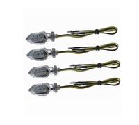 Vuzmode 12V Motorcycle 5LED Turn Signal Blinker Indicator Lights Bulb Lamp Flasher Canceller Resistor Relay Adapter, For Yamaha Motorcycle Turn Signal Light(4x Silver Lens Clear)