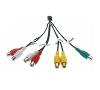 Vuzmode 14 Pin 7 RCA Output Harness Subwoofer DIY Camera Cable Adapter Wiring Connector Android Radio Stereo Accessories head unit adapter cable(Orange)