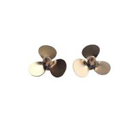 Vuzmode 1Pair DIY Parts Welding Brass Slurry 3-blade Propeller Diameter 20mm Inner Hole 2mm CW CCW Accessories For Ship Model Boat Propeller Metal