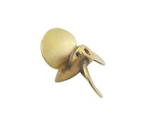 Vuzmode 1PC 3-Blades Metal Propeller M4 35mm Submerged CW CCW Prop, For RC Boat Scale Marine Aircraft Carrier Tug Fishing Boat Model Boat Propeller Metal(1PC Left Hand)