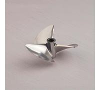Vuzmode 1pc RC Boat 3 Blade Propeller Aluminium CNC Paddle 3.18/4.76mm CW CCW Prop D36/40/42mm Pitch 1.4, For Electric Ship Model Parts Boat Propeller Metal(40x4.76mm positive)