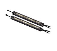 Vuzmode 2 4pcs 36 Light Motorcycle Turn Signal DRL Amber White Moto Flasher Ring Fork Strip Lamp Flashing Blinker 12V Moto Riding Signal Indicator(2pcs amber white)