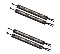 Vuzmode 2 4pcs 36 Light Motorcycle Turn Signal DRL Amber White Moto Flasher Ring Fork Strip Lamp Flashing Blinker 12V Moto Riding Signal Indicator(4pcs amber white)